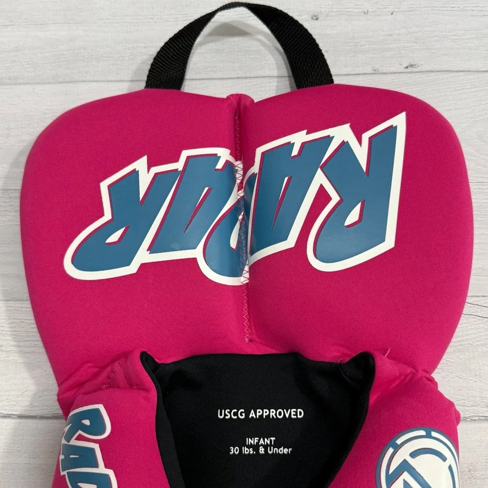 Radar neoprene infant life vest pink 30 pounds and under